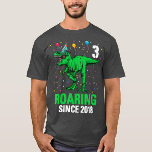 3 Jahre alt 3. Geburtstag Junge Kleinkind Dinosaur T-Shirt