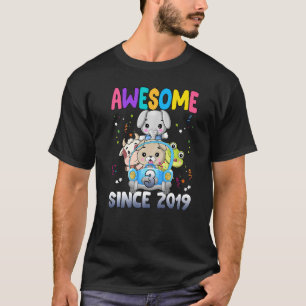 3 Jahre alt 3. Geburtstag Junge Süße Tier Ride Car T-Shirt
