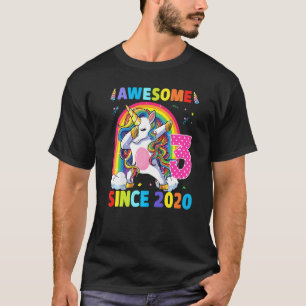 3 Jahre alt Einhorn Dabbing 3. Geburtstag Girl T-S T-Shirt