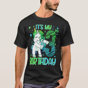 3 Jahre alt Einhorn Dabbing 3. Geburtstagskleidung T-Shirt
