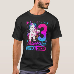3 Jahre alt geblümte Einhorngeschenke 3. Geburtsta T-Shirt