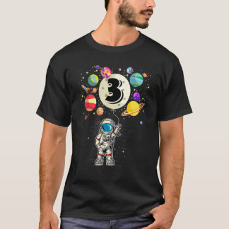 3 Jahre alt Geburtstag Junge gibt Astronaut 3. Geb T-Shirt