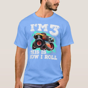 3 Jahre alt Geburtstagskinder Monster LKW Das ist T-Shirt
