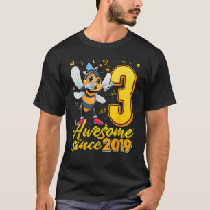 3 Jahre alte Biene 3. Geburtstag Kinder Mädchen we T-Shirt