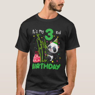 3 Jahre alte Geburtstagsparty Panda Lover Funny Ma T-Shirt