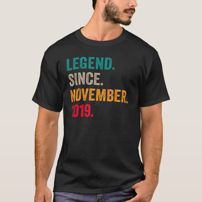 3 Jahre alte Legende seit 3. November 2019 T-Shirt (Vorderseite)