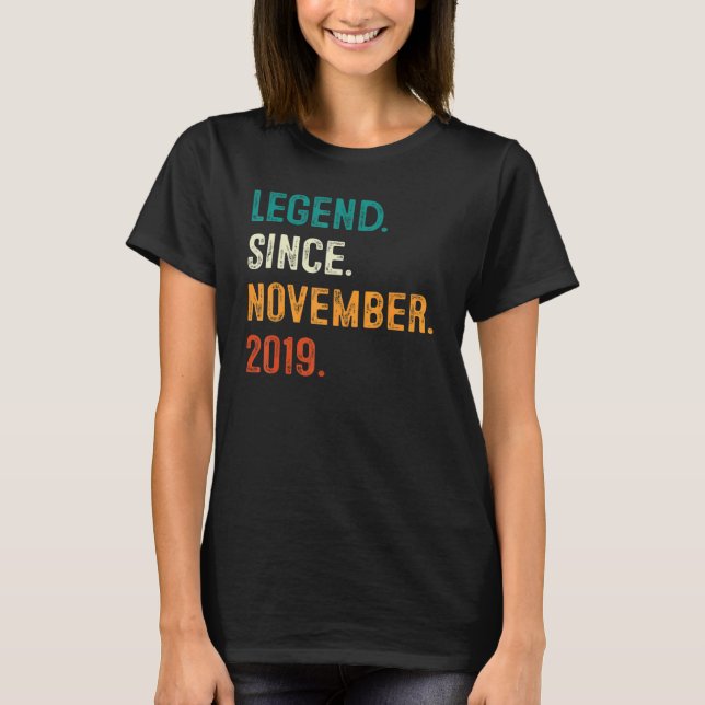 3 Jahre alte Legende seit 3. November 2019 T-Shirt (Vorderseite)