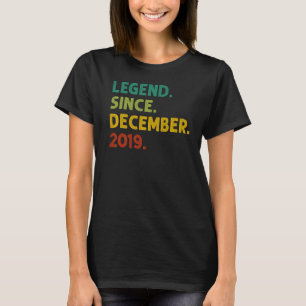 3 Jahre alte Legende Seit Dezember 2019 3. Geburts T-Shirt