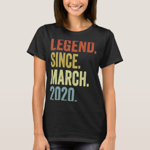 3 Jahre alte Legende Seit März 2020 3. Geburtstag T-Shirt