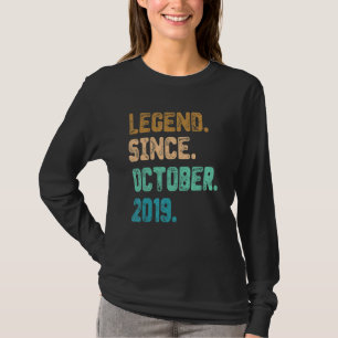 3 Jahre alte Legende Seit Oktober 2019 3. Geburtst T-Shirt