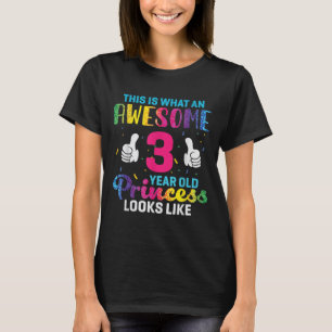 3 Jahre alte Prinzessin Geburtstag Zitat 3. Geburt T-Shirt