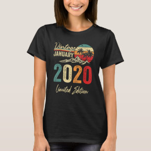3 Jahre alte Vintage Januar 2020 3. Geburtstag T-Shirt