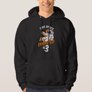 3 Jahre alter Astronaut Geboren 2019 Hoodie