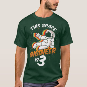 3 Jahre alter Astronaut Geboren 2019 T-Shirt
