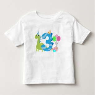 3 Jahre alter Dinosaurier Geburtstag Kleinkind T-shirt
