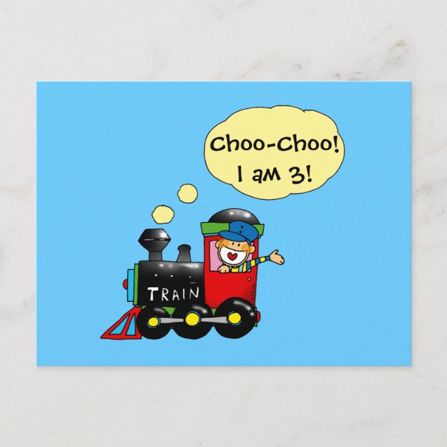3 Jahre alter Geburtstag Postkarte (Vorderseite)