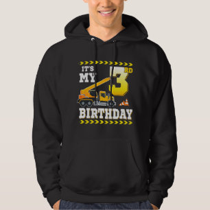 3 Jahre alter Junge, mein 3. Geburtstag Baustelle Hoodie