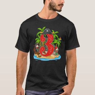 3 Jahre alter Piratentag Arr Pirates Schiff Arr 3r T-Shirt