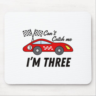 3 Jahre alter Rennwagen Exotic Car Geburtstag Amei Mousepad