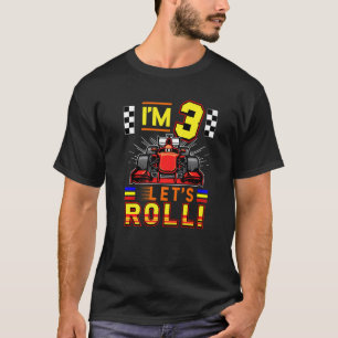 3 Jahre altes Formel Race Auto 3. Geburtstag T-Shirt