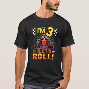 3 Jahre altes Formel Race Auto 3. Geburtstag T-Shirt