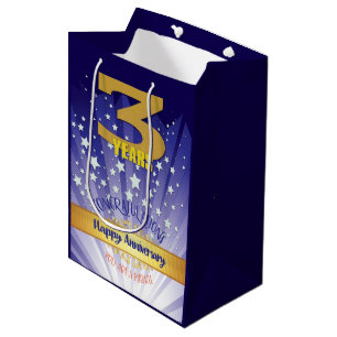 3 Jahre Erholung Jahrestag kühne Zahl Mittlere Geschenktüte