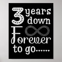 3 Jahre für immer, um Niedlichen 3. Hochzeit Anniv