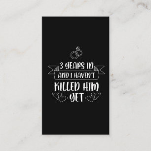 3 Jahre Husband Ehefrau 3. Hochzeitstag Visitenkarte