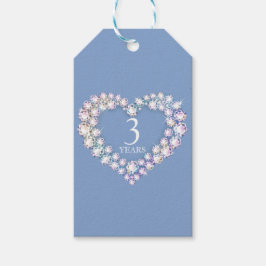 3 Jahre Kristalljubiläum Blau Geschenkanhänger