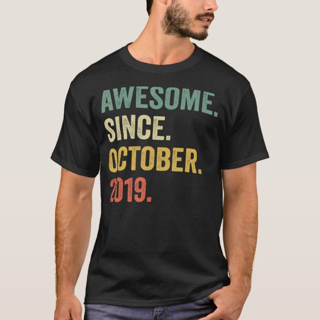 3 Jahre Phantastisch seit Oktober 2019 3. Geburtst T-Shirt (Vorderseite)