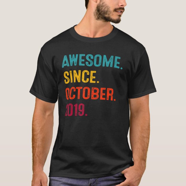 3 Jahre Phantastisch seit Oktober 2019 3. Geburtst T-Shirt (Vorderseite)