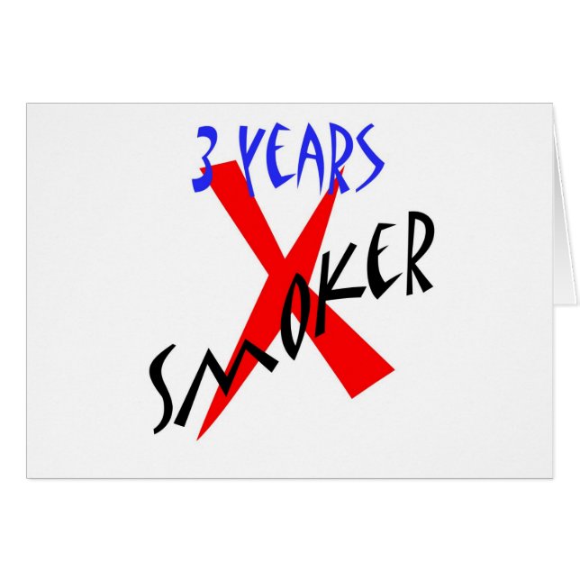 3 Jahre Rot X-Raucher (Vorderseite (Horizontal))