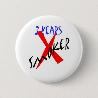 3 Jahre Rot X-Raucher Button