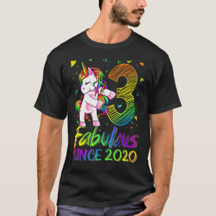 3-jährige Mädchen Teens Flossen Einhorn 3. Geburts T-Shirt