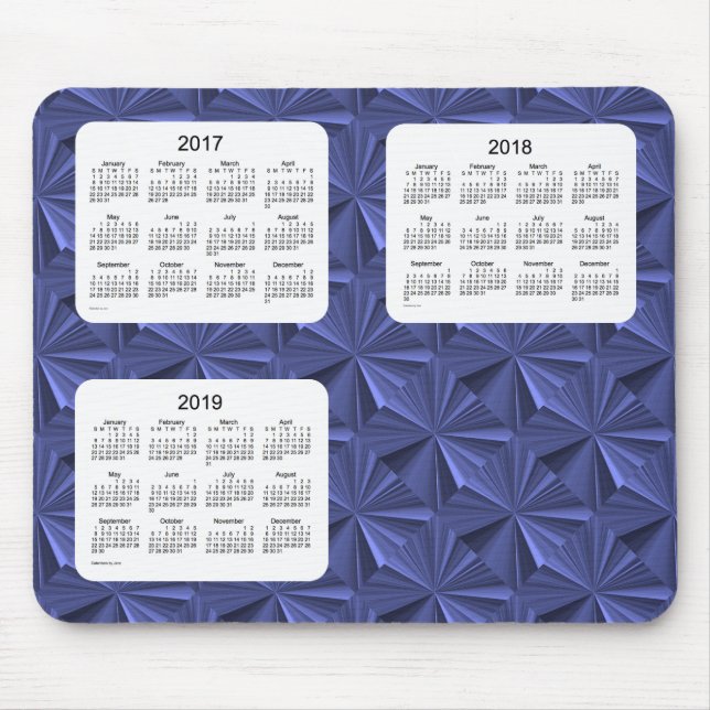 3-jähriger Diamant-Kalender Mousepad des (Vorne)