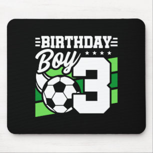 3-jähriger Fußballparty 3. Geburtstag Junge Mousepad
