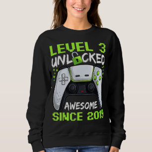 3-jähriger Gamer Boy Geburtstag 3-Level-Unlock 20 Sweatshirt