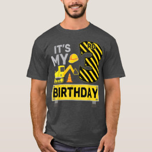 3-jähriger Junge Es ist mein 3. Geburtstag Baustel T-Shirt