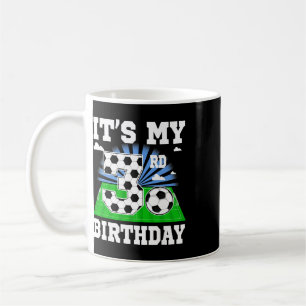 3-jähriger Junge Mein 3. Geburtstag Fußball Thema  Kaffeetasse