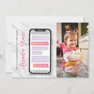 3-jähriges 3-nager-Mädchen zum dritten Geburtstag Einladung