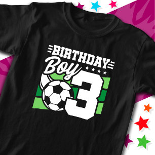3-jähriges Fußball-Party 3. Geburtstagskind T-Shirt