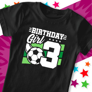 3-jähriges Fußball-Party 3. Geburtstagskind T-Shirt