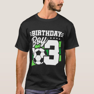 3-jähriges Fußballparty 3. Geburtstag Junge  T-Shirt