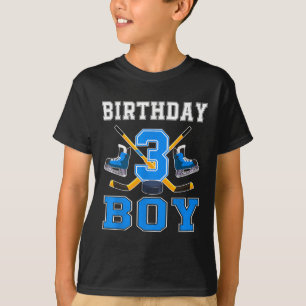 3-jähriges Junge Eishockey 3. Party T-Shirt
