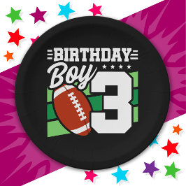 3-jähriges Party Thema 3. Geburtstag Junge Pappteller