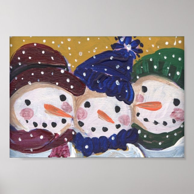 3 Jolly Snowmen Poster (Vorne)
