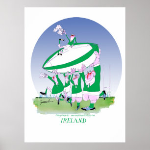 3 jubelnd ireland rugby, tony fernandes poster