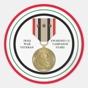 3 KAMPAGNE STARTEN IRAK KRIEG VETERAN RUNDER AUFKLEBER
