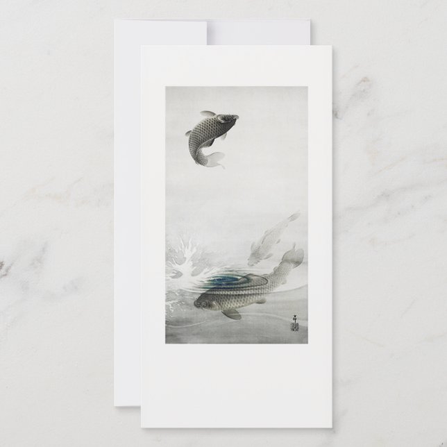 3 Karpfen Feiertagskarte (Vorderseite)