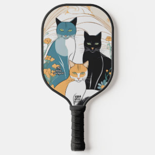 3 Katzen Personalisiertes Pickleball-Paddel Pickleball Schläger